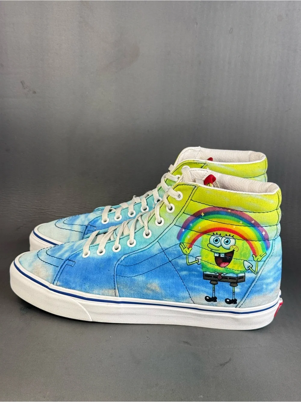 The Vans x SpongeBob Sk8-Hi 38 DX 'Imaginaaation' shoes men’s size 11.5